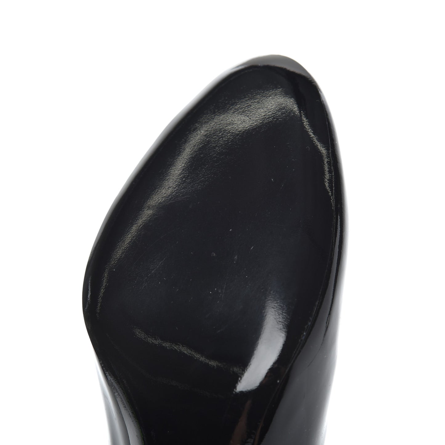 Patent Silhouette Ankle Boots 39 Black