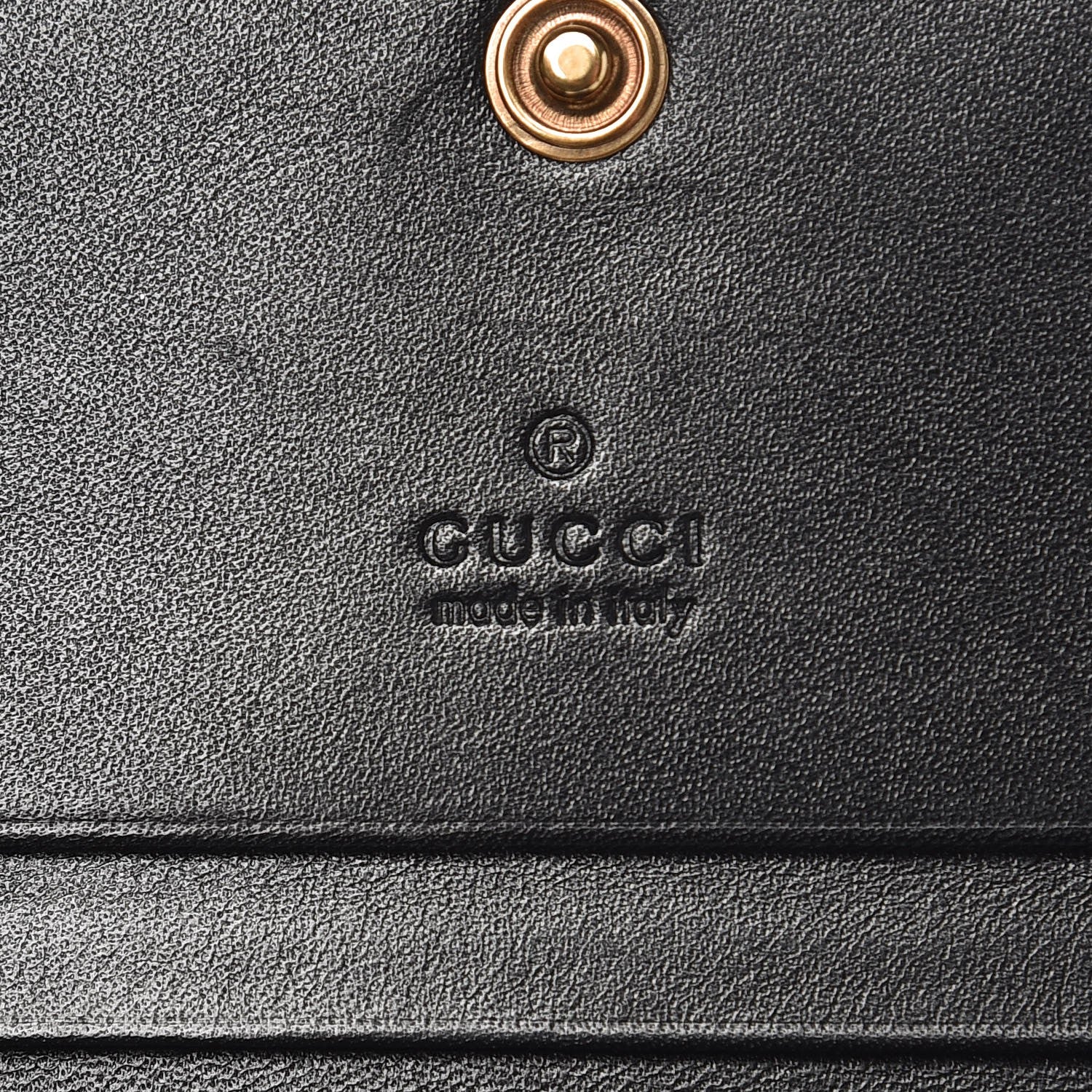 Gucci Calfskin Matelasse GG Marmont Card Case Wallet Black 6 of 7