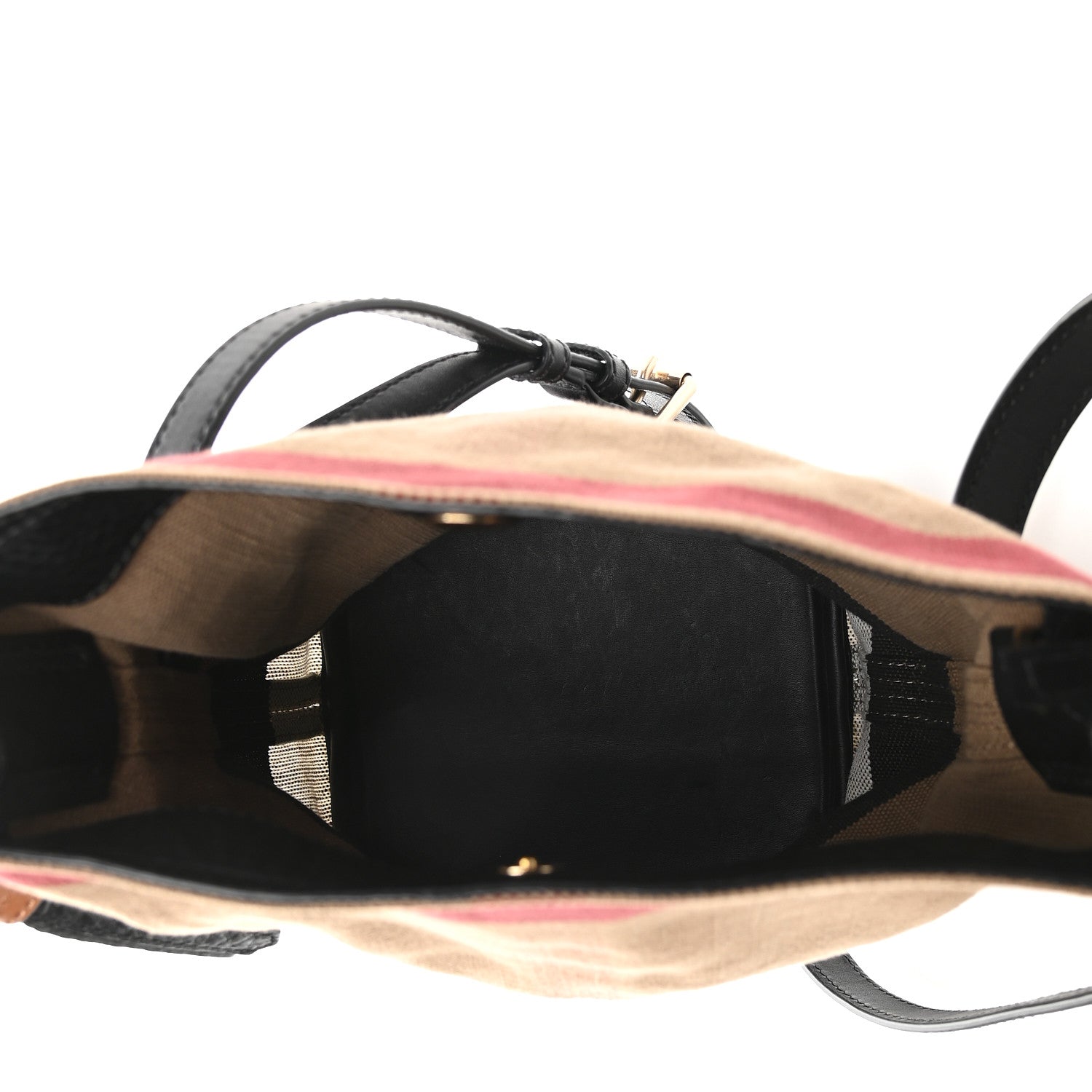 Burberry Canvas Mega Check Mini Ashby Tassel Crossbody Black 5 of 9