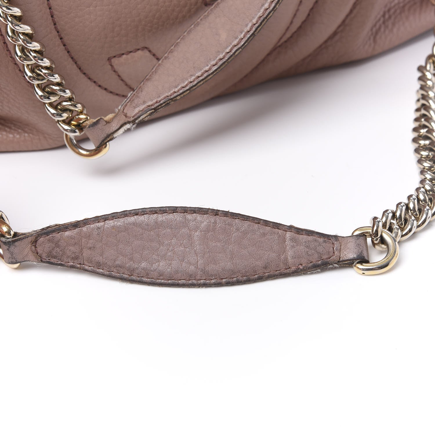 Gucci Cellarius Calfskin Medium Soho Chain Shoulder Bag Dark Cipria 19 of 20