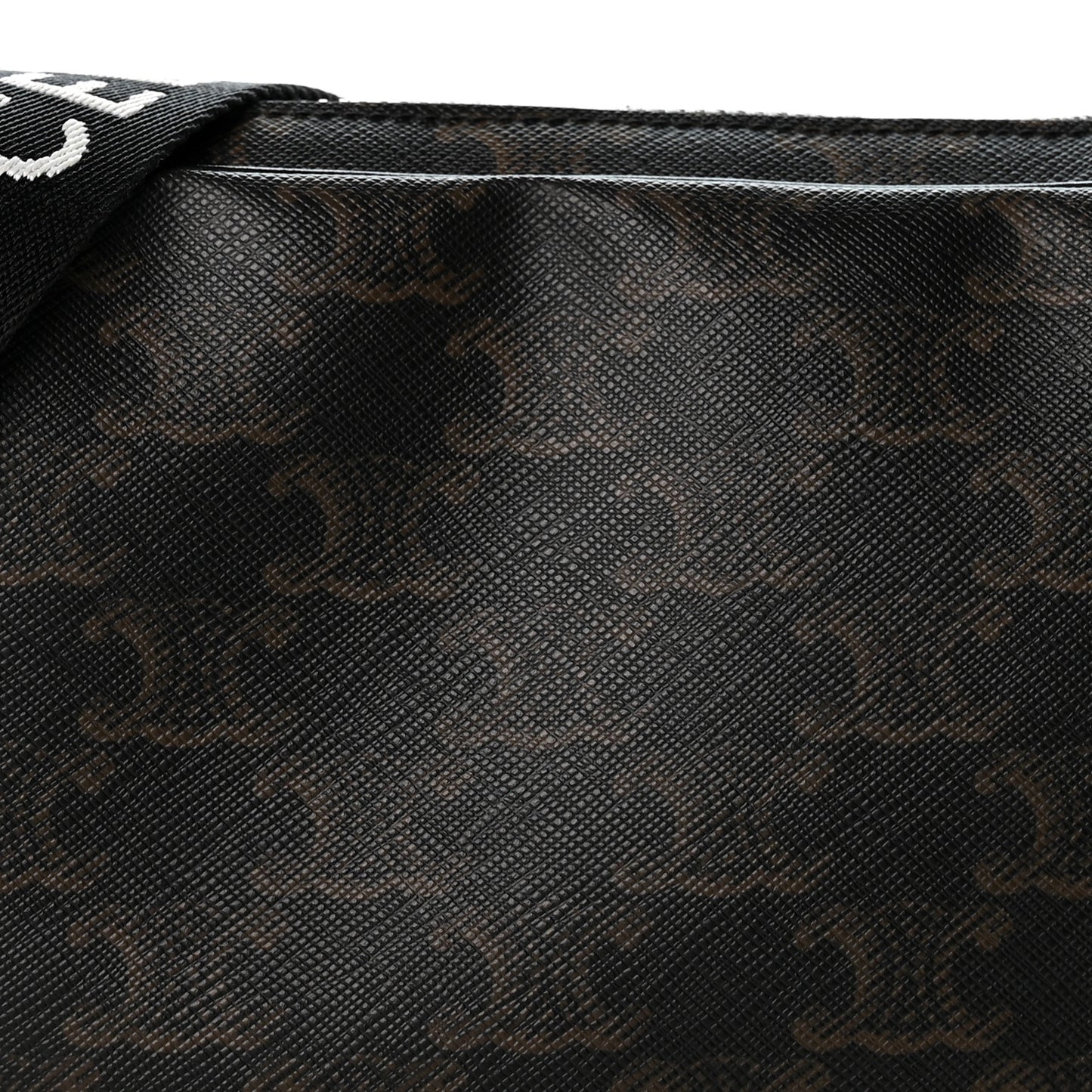 Triomphe Canvas Medium Horizontal Messenger Bag Black