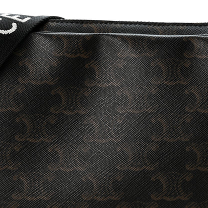 Celine Triomphe Canvas Medium Horizontal Messenger Bag Black 9 of 14