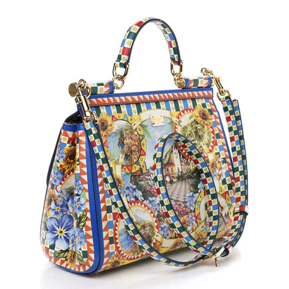 Dolce & Gabbana Dauphine Majolica Print Medium Miss Sicily Satchel Multicolor 3 of 8