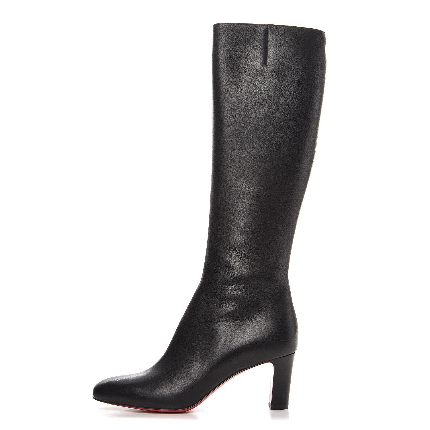Christian Louboutin Calfskin Stefy Botte 70 Tall Boots 37.5 Black 1 of 8