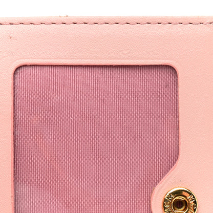 MCM Grained Calfskin Mina Mini Wallet Pink Blush 9 of 14