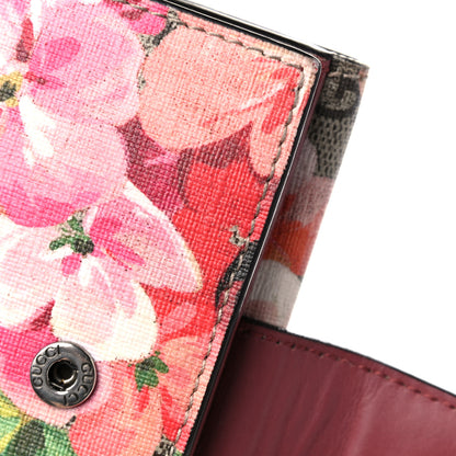 Gucci GG Supreme Monogram Blooms French Flap Wallet Beige Multicolor Dry Rose 10 of 14
