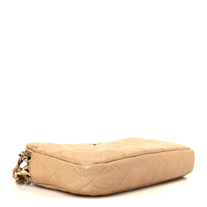 Chanel Metallic Caviar Quilted Small Clutch With Chain Gold 4 of 13