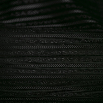 Prada Soft Calfskin Triangolo Symbole Embossed Medium Tote Black 9 of 9