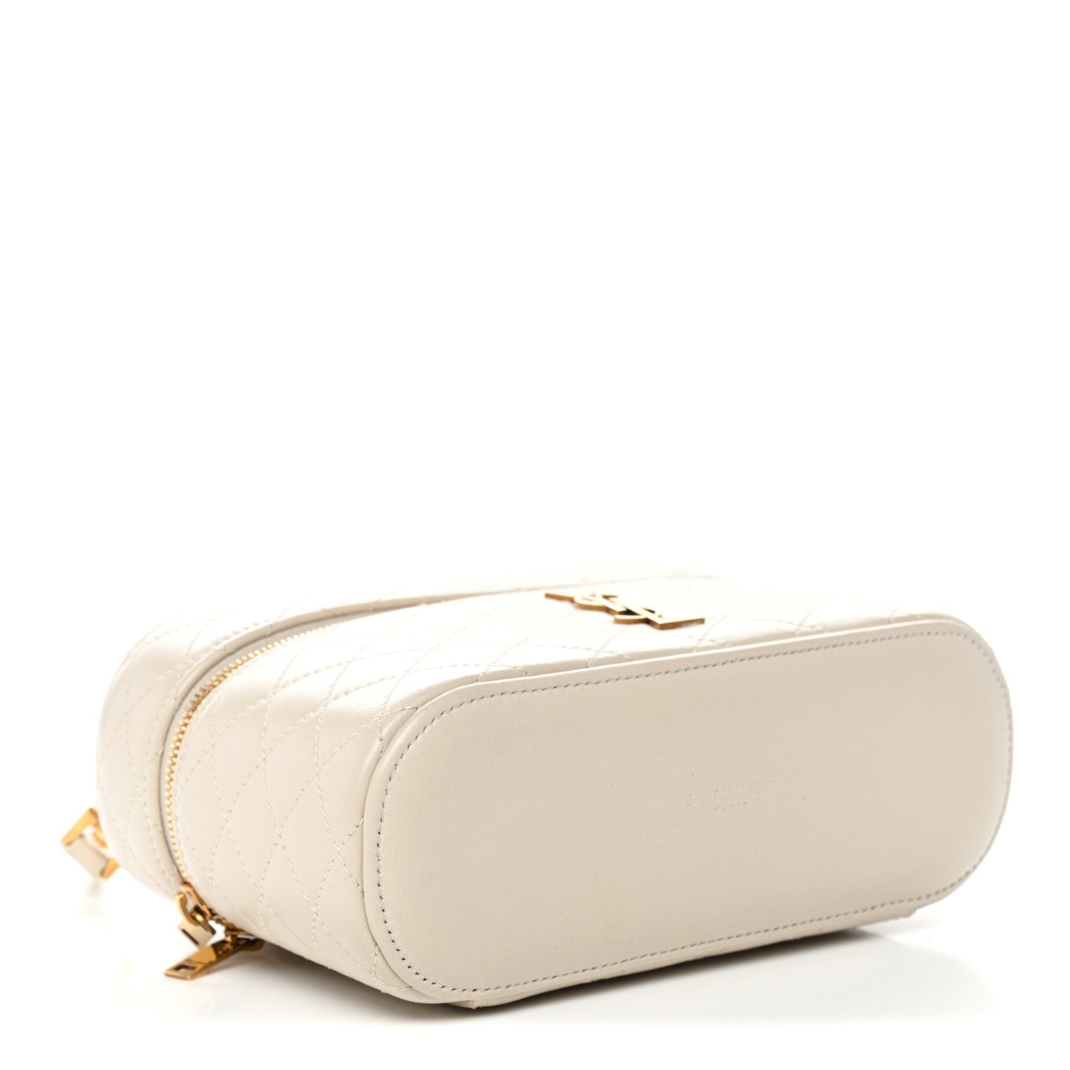 Saint Laurent Lambskin Quilted Mini Gaby Vanity Case Crema Soft 4 of 9