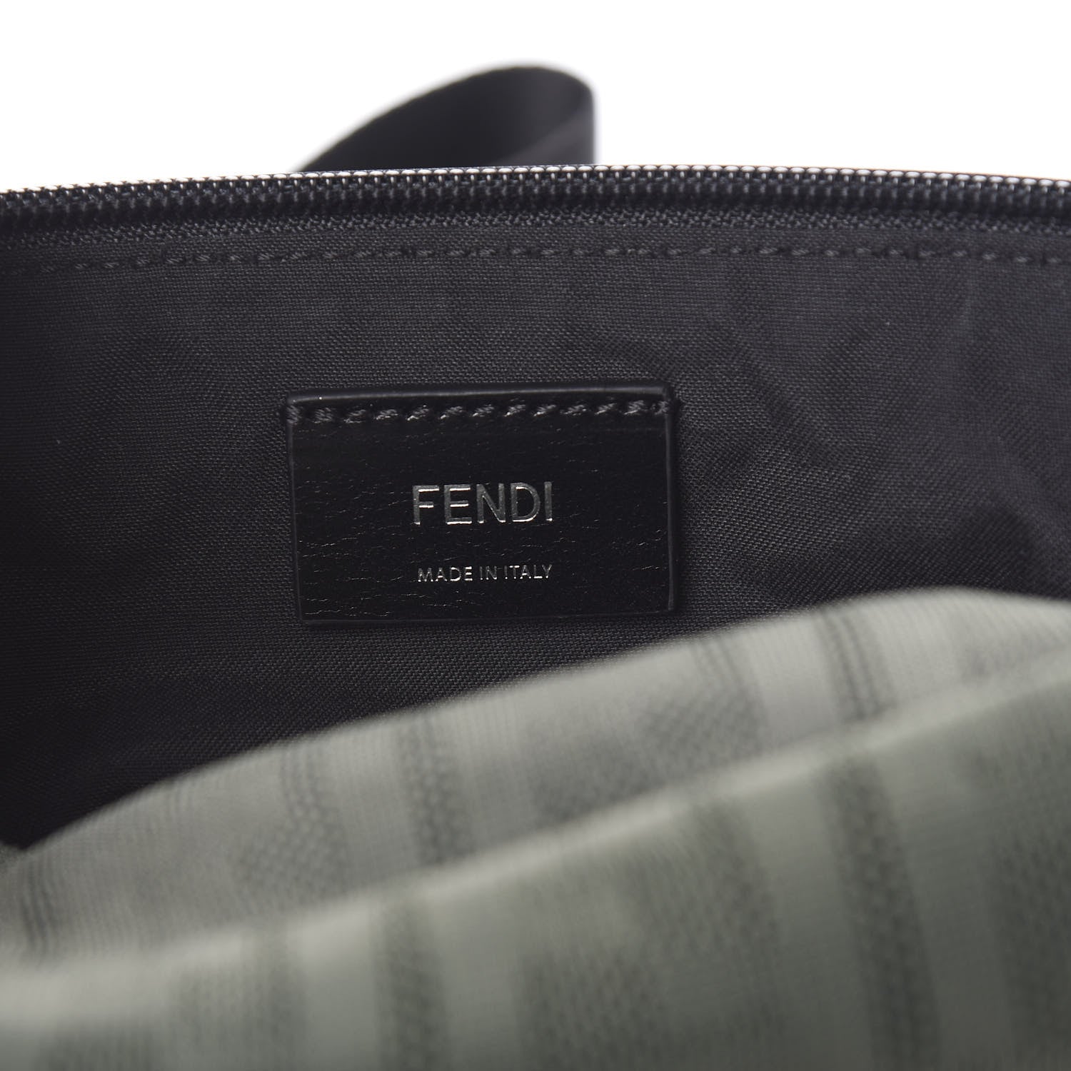 Fendi Neoprene Mesh Vitello Grace FF Pocket Belt Bag Verde Militare 5 of 9
