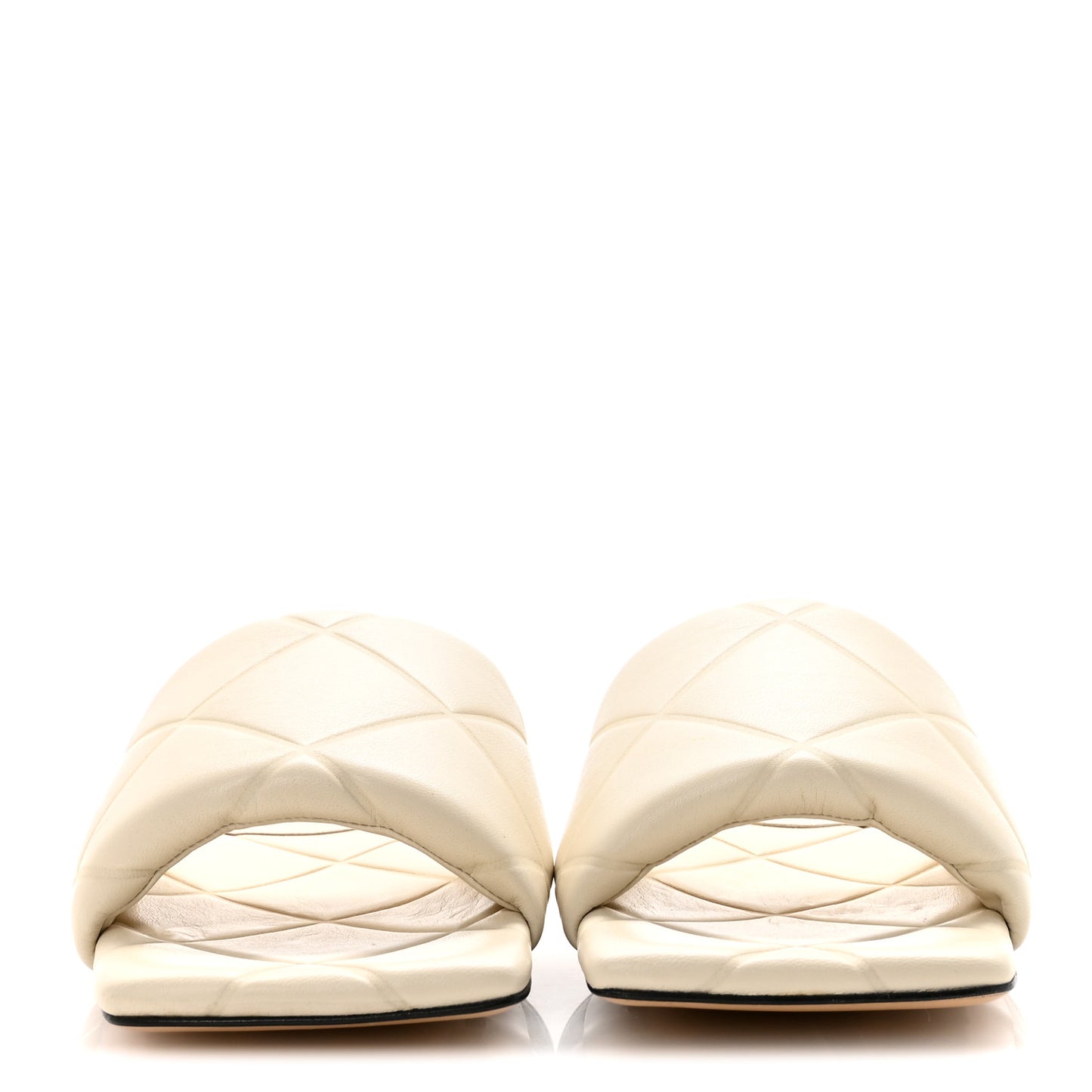 Nappa Quilted Rubber Lido Flat Sandals 41 Wax