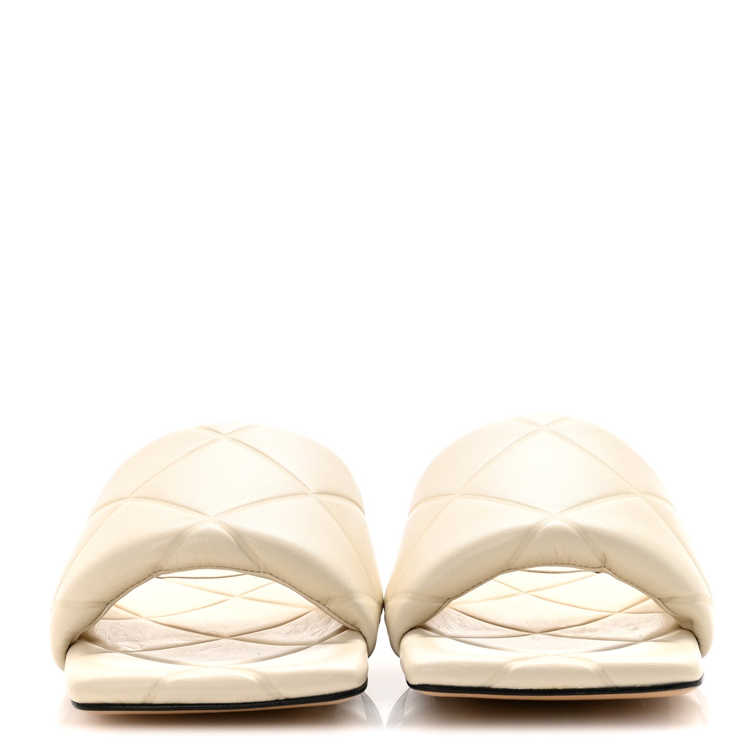Bottega Veneta Nappa Quilted Rubber Lido Flat Sandals 41 Wax 3 of 9