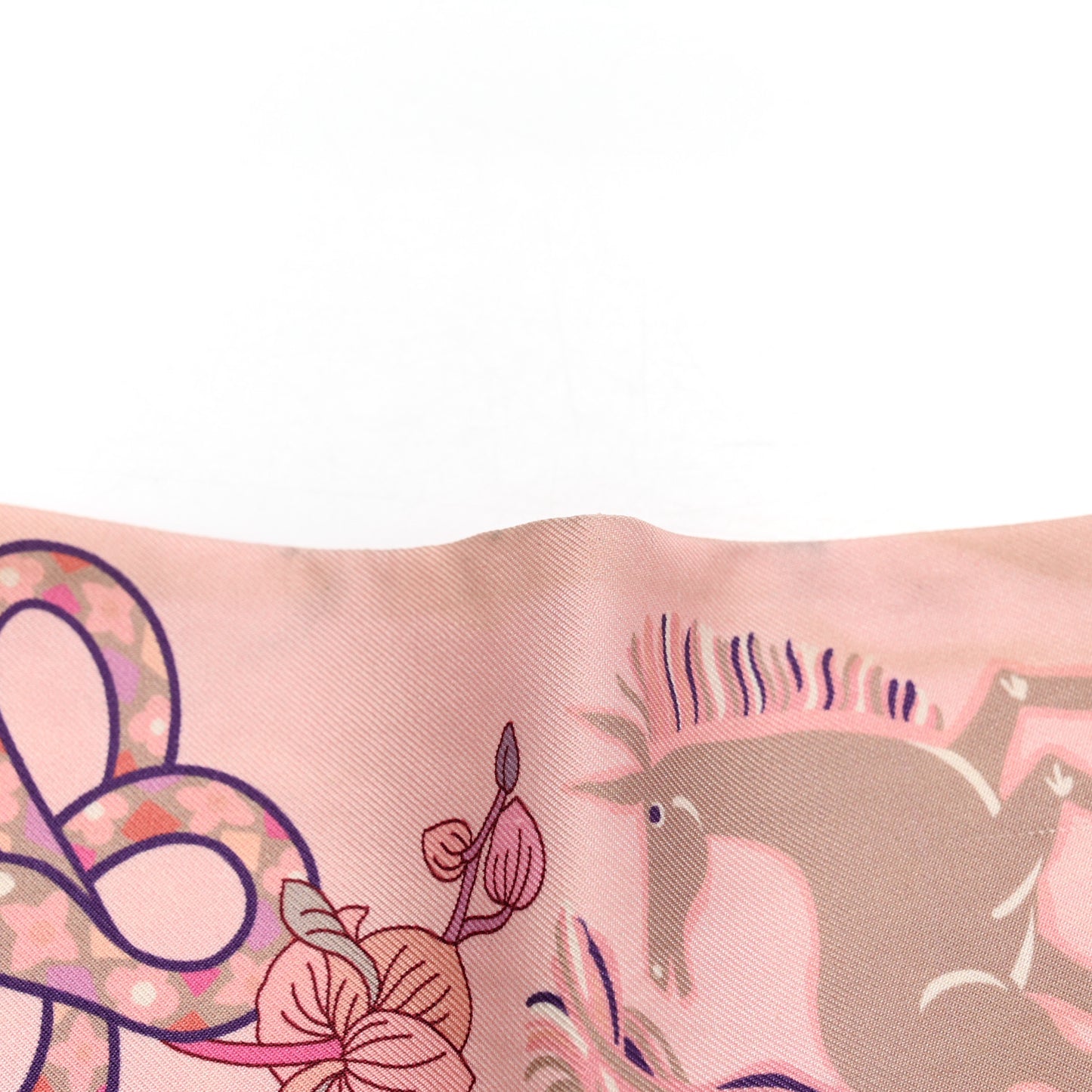 Silk Monogram Superstition Bandeau Rose Clair