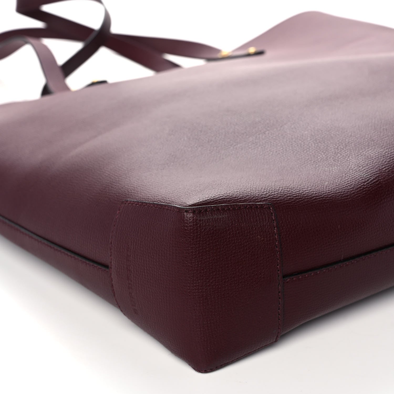 Burberry Calfskin Crest Embossed Large Tote Burgundy 7 of 13
