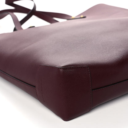 Burberry Calfskin Crest Embossed Large Tote Burgundy 7 of 13