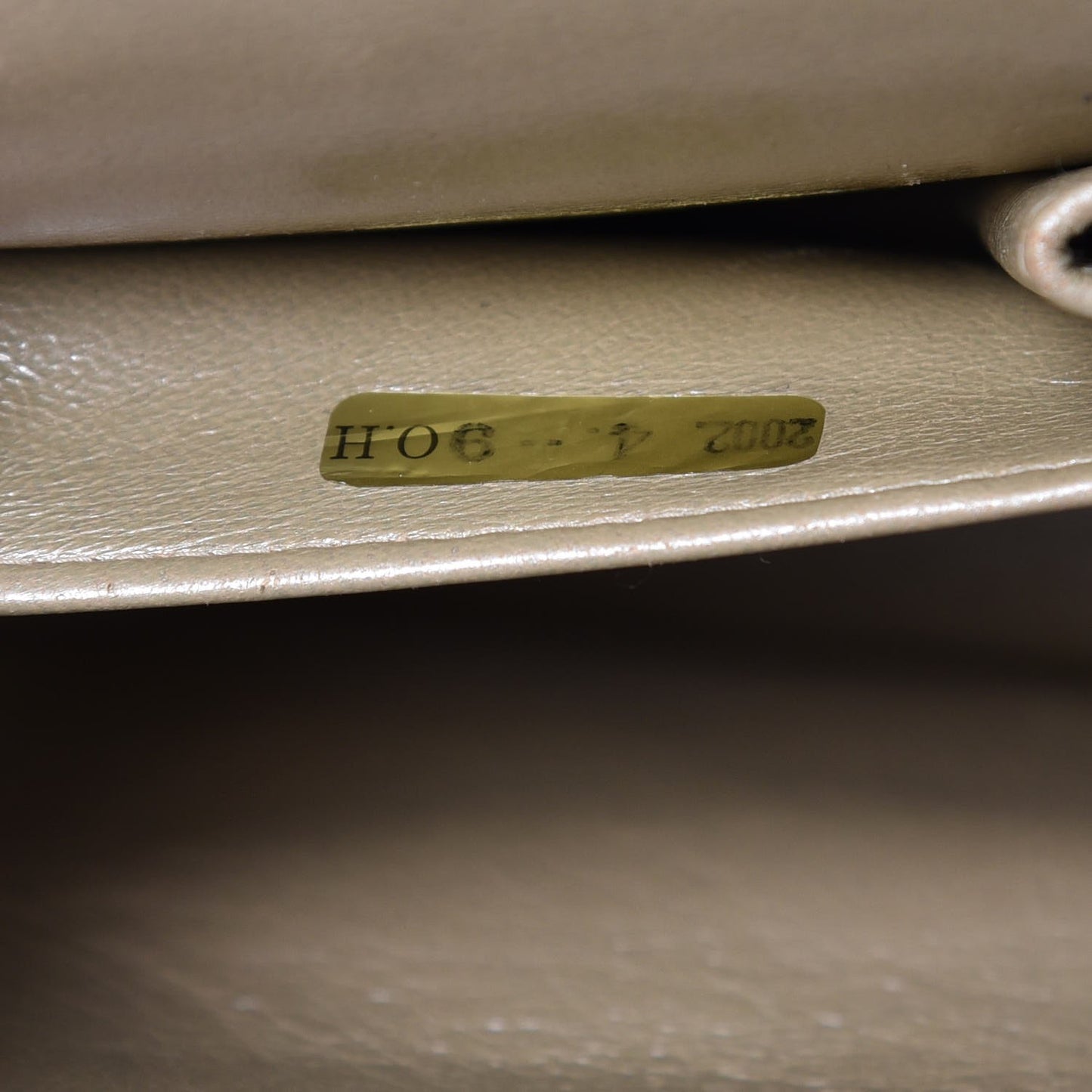 Metallic Lambskin Quilted Medium Double Flap Light Gold