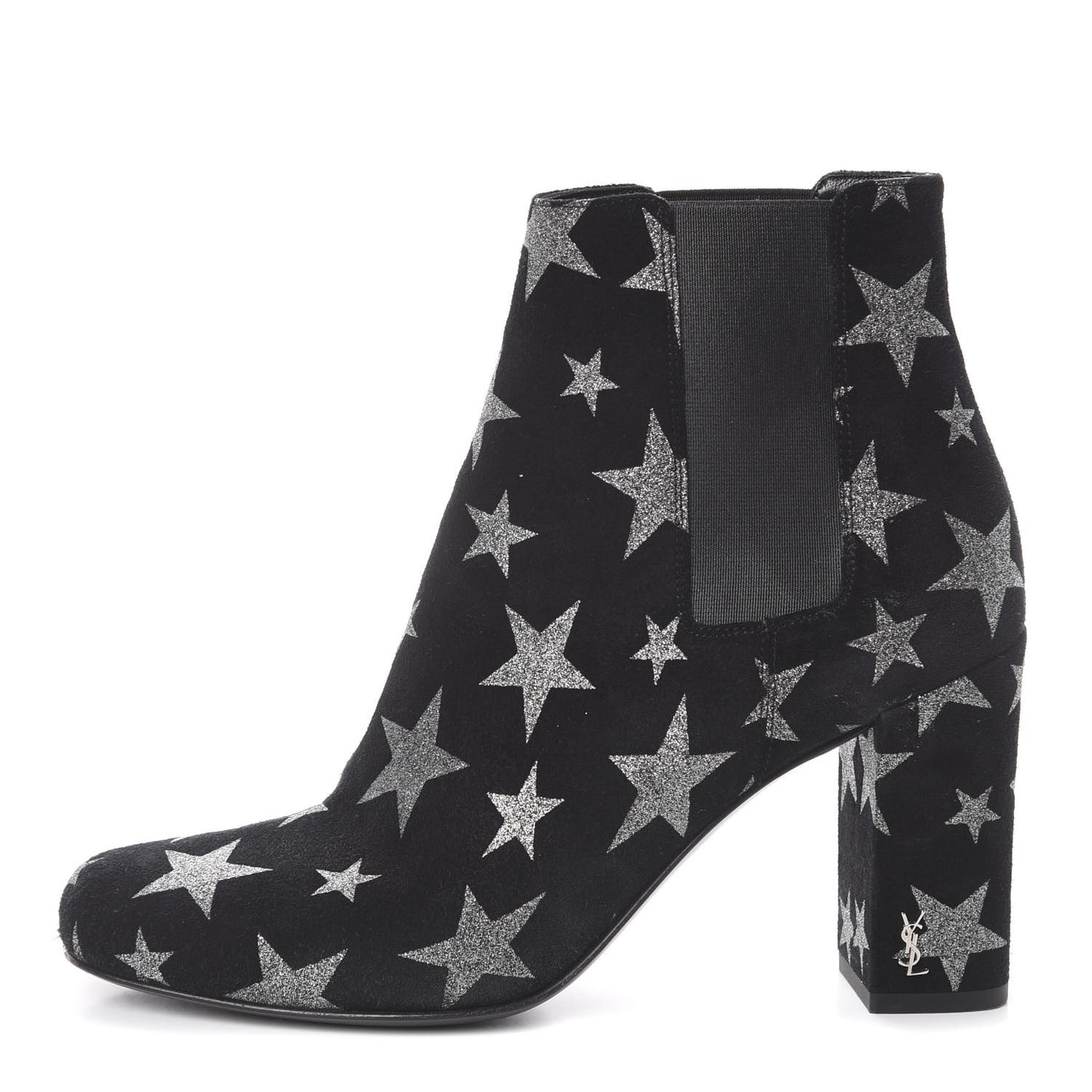 Suede Glitter Stars Babies 90 Ankle Boots 36.5 Black Argent