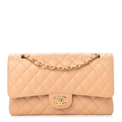 Chanel Caviar Quilted Medium Double Flap Beige 1 of 11