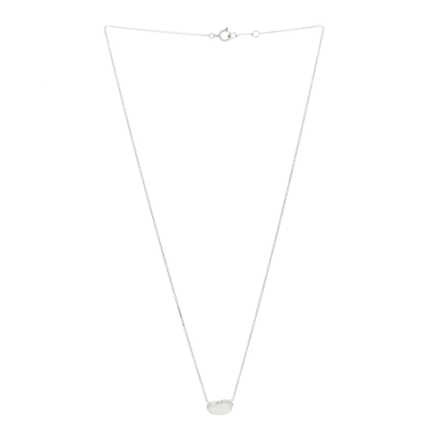 Sterling Silver 11mm Elsa Peretti Bean Pendant Necklace