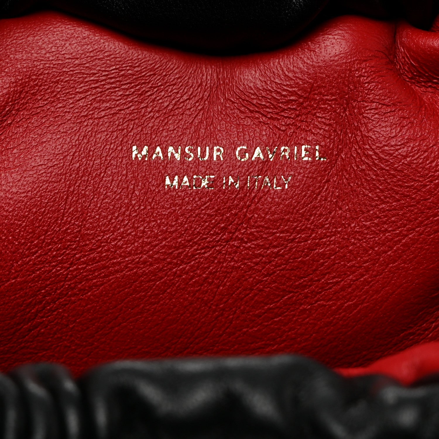 Mansur Gavriel Lambskin Cloud Clutch Black Flamma 7 of 7