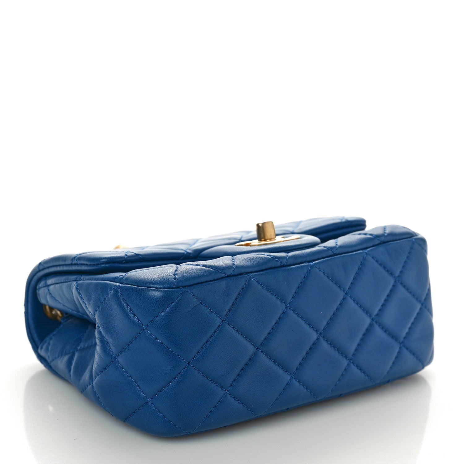 Chanel Lambskin Quilted Mini Pearl Crush Flap Blue 4 of 10