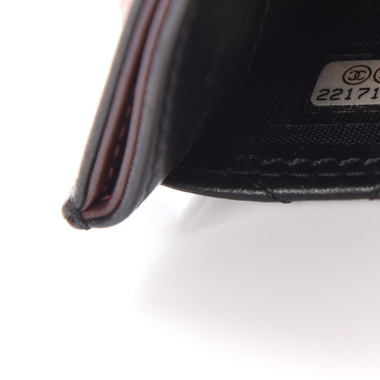 Lambskin Quilted Card Holder Black