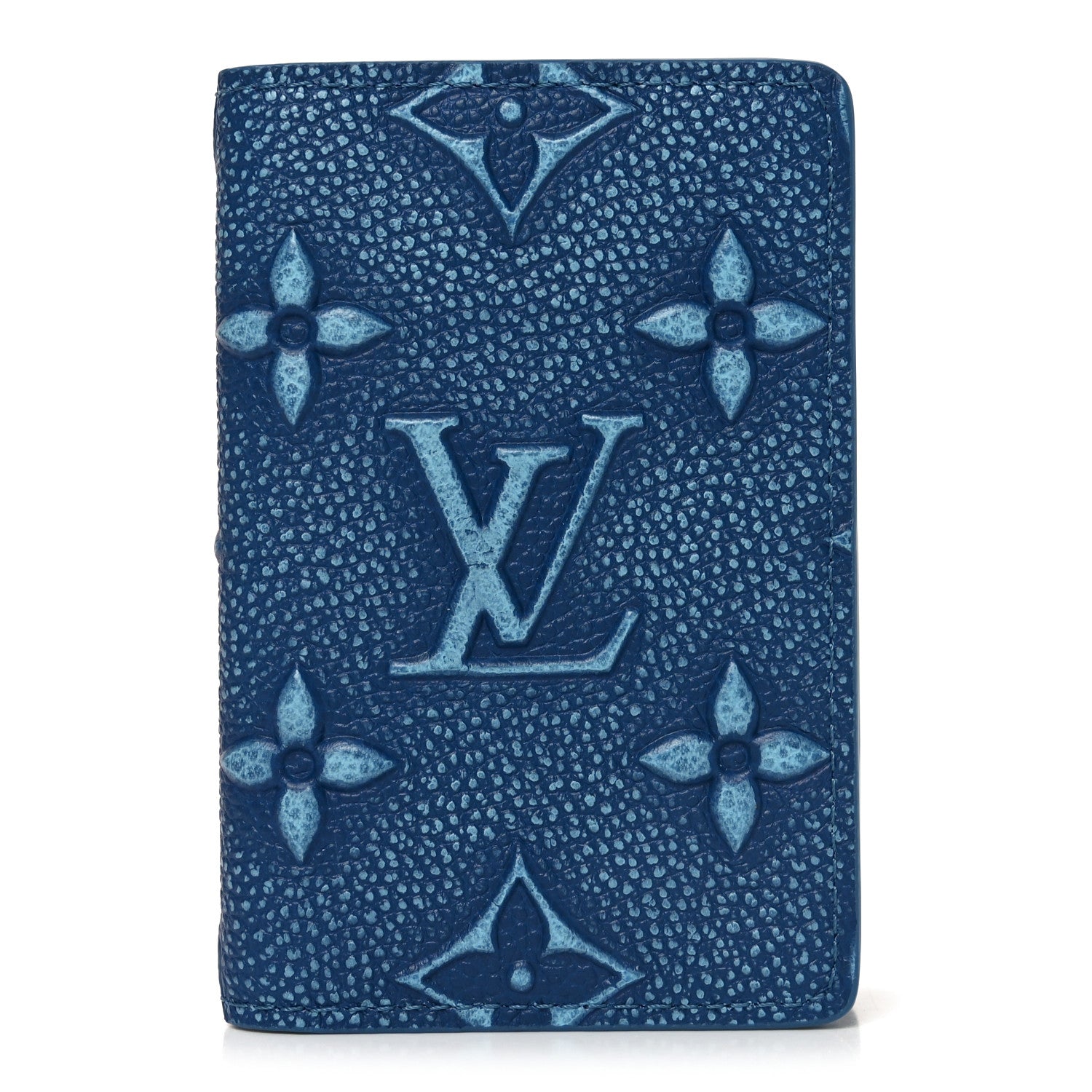 Louis Vuitton Faded Calfskin Monogram Pocket Organizer Denim Blue 1 of 7