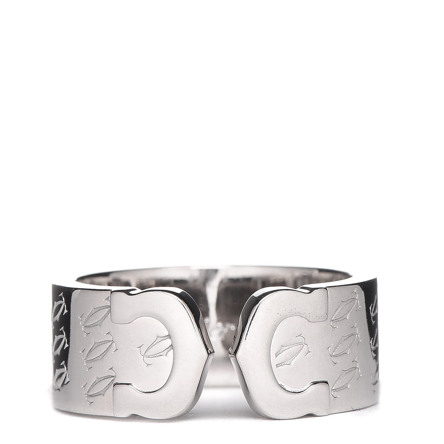 18K White Gold C De Christmas Ring 53 6.25