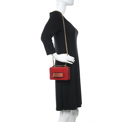 Christian Dior Calfskin Mini J'Adior Chain Flap Bag Spicy Red 2 of 8