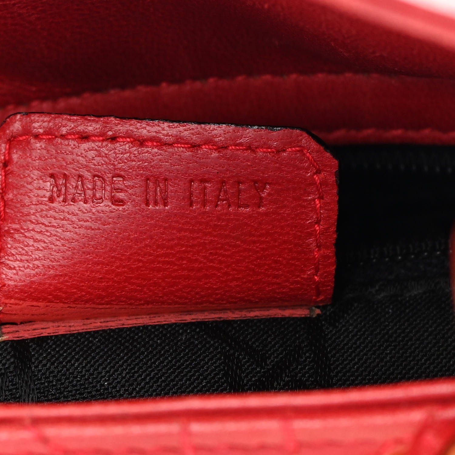 Christian Dior Lambskin Cannage Mini Lady Dior Red 7 of 18