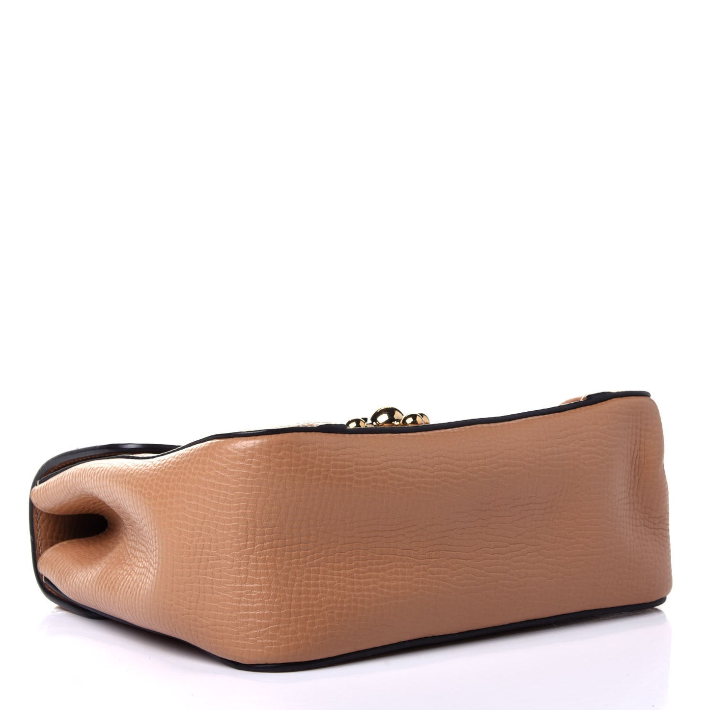 Grained Calfskin Lambskin Bi-Color Small Elsie Shoulder Bag