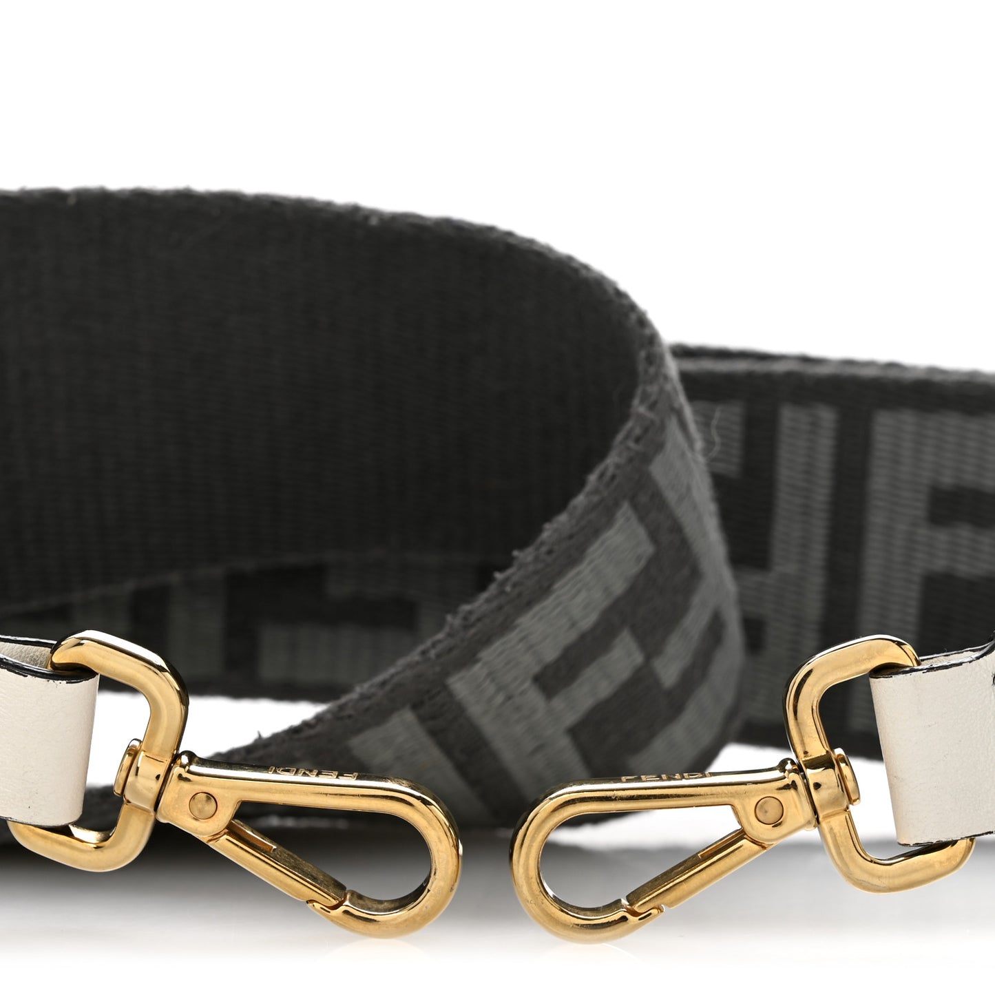 Ribbon Vitello Seta FF 1974 Adjustable Strap You Ardesia Pietra White Ice