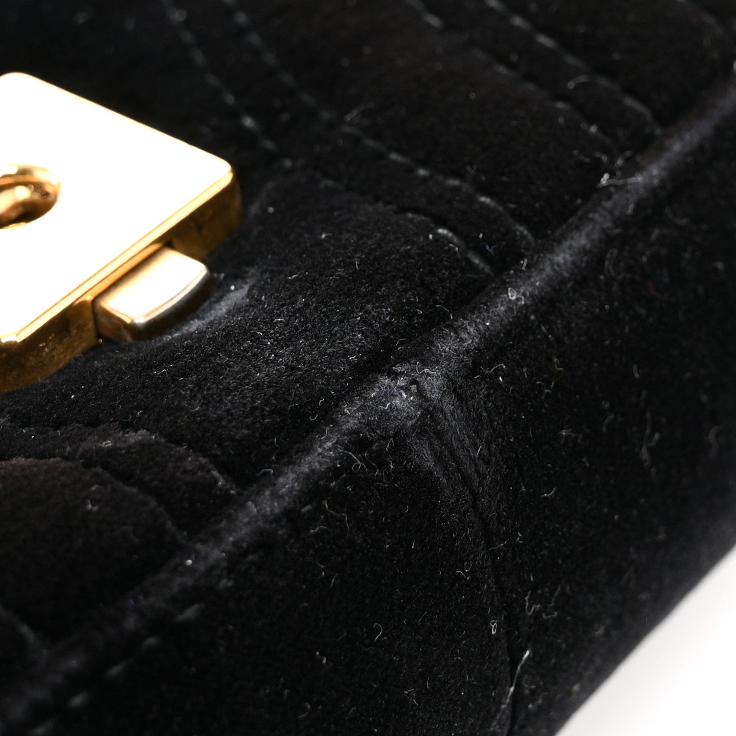 Gucci Velvet Matelasse Mini GG Marmont Shoulder Bag Black 12 of 15
