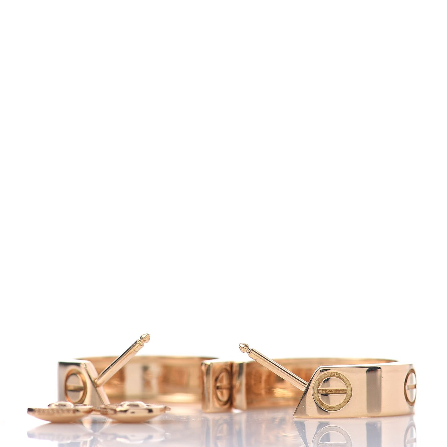 18K Yellow Gold 5.5mm LOVE Hoop Earrings