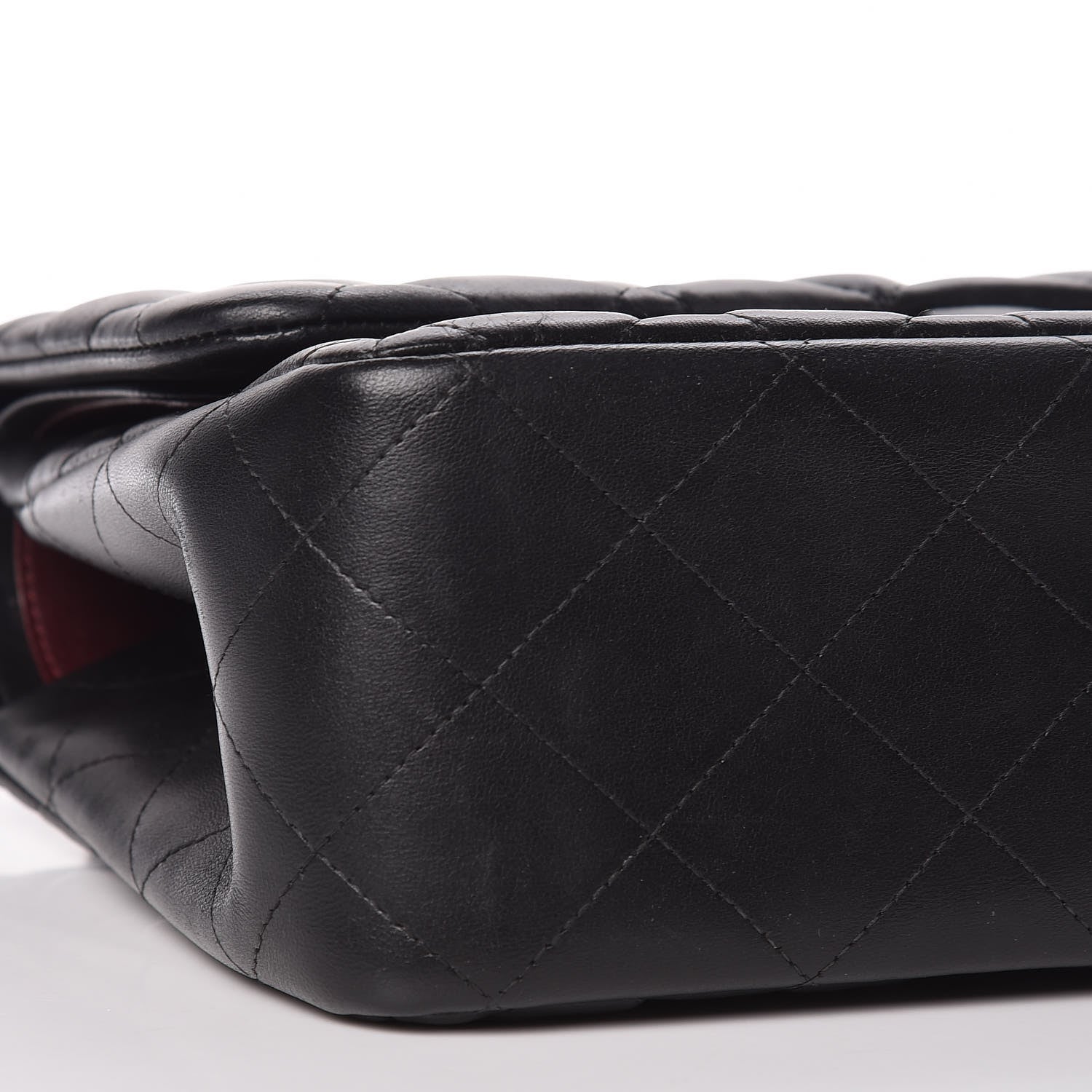 Chanel Lambskin Quilted Jumbo Double Flap Black 12 of 13