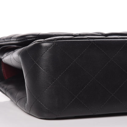Chanel Lambskin Quilted Jumbo Double Flap Black 12 of 13