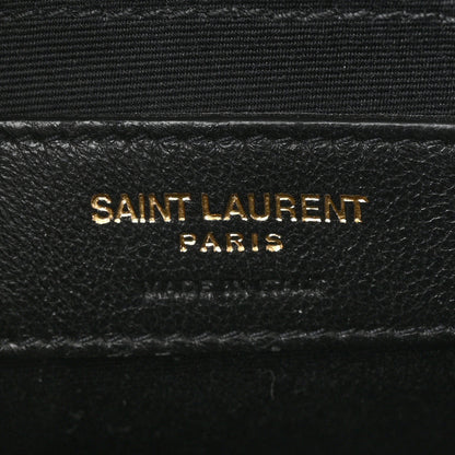 Saint Laurent Grain De Poudre Matelasse Chevron Quilted Round Vinyle Camera Bag Crema Soft 6 of 11