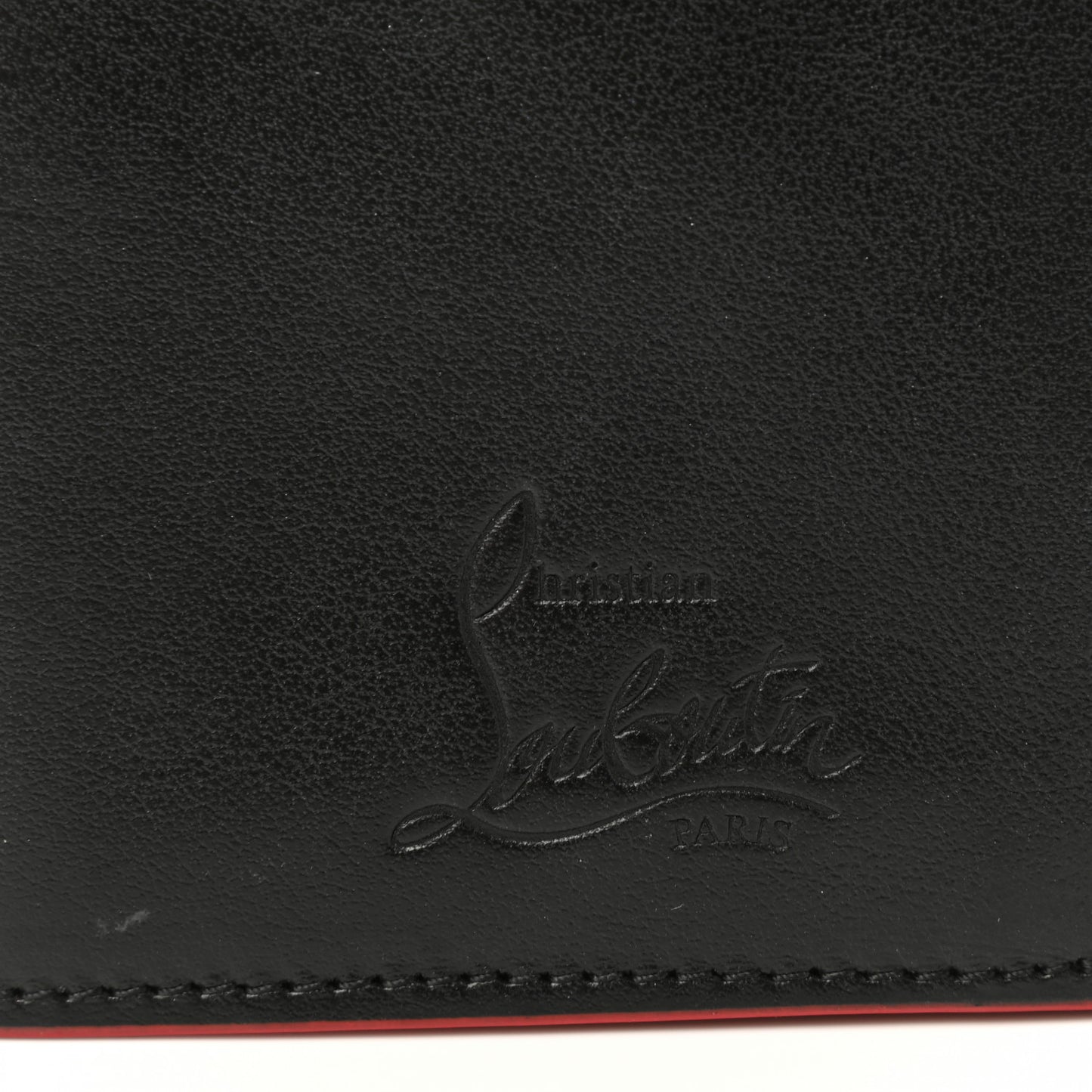 Calfskin Spiked Bi-Fold Wallet Black