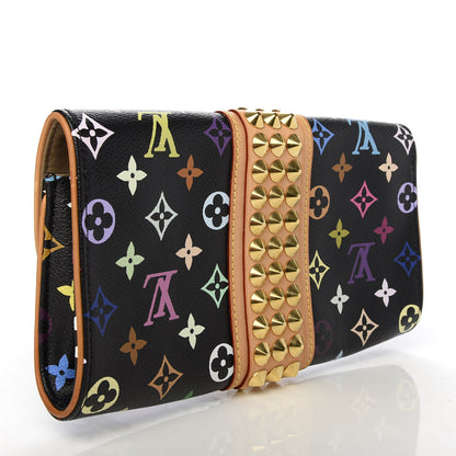 Louis Vuitton Monogram Multicolor Courtney Clutch Black 3 of 7
