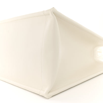 Christian Dior Calfskin Macro Cannage Medium Book Tote White 10 of 12