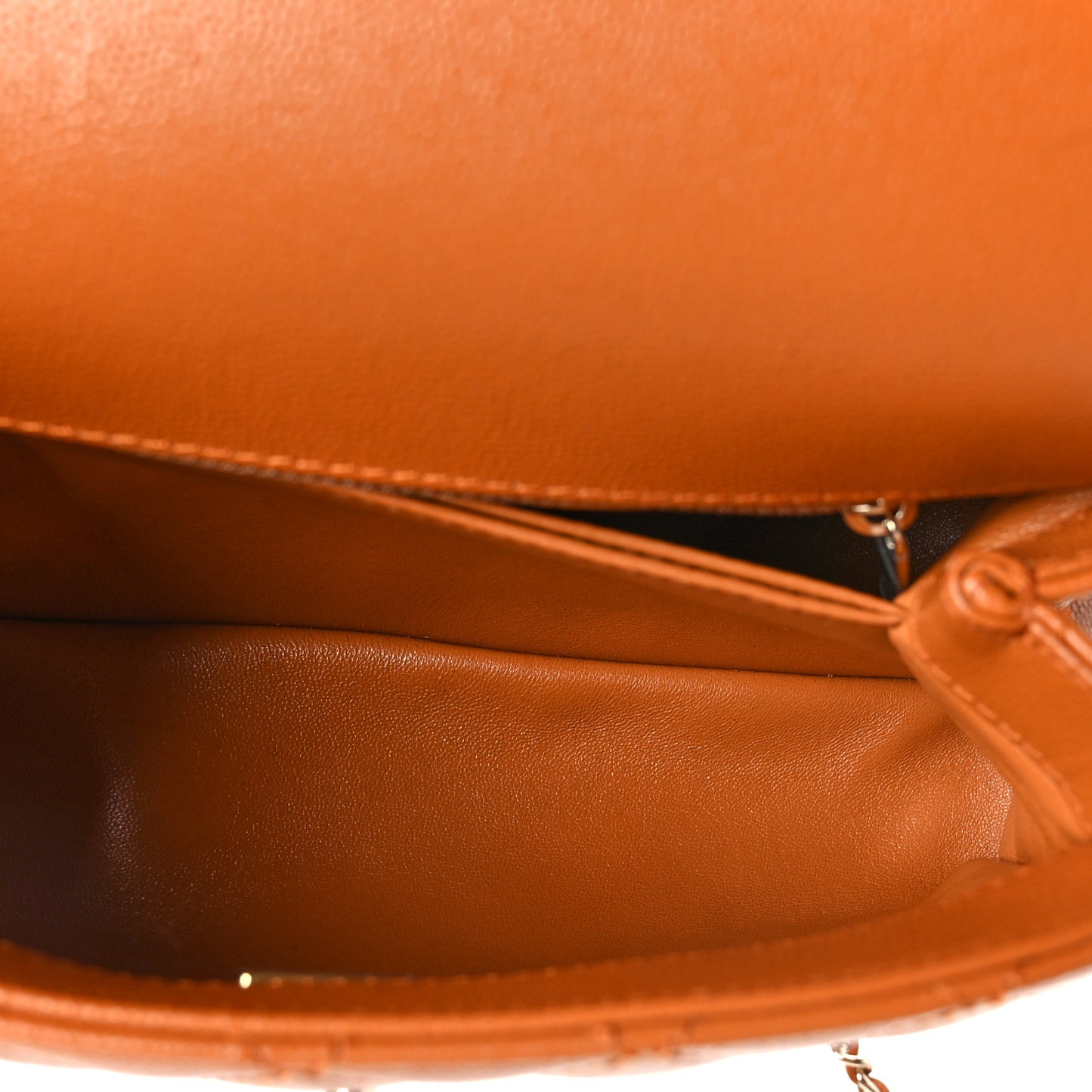 Caviar Quilted Mini Coco Handle Flap Light Brown