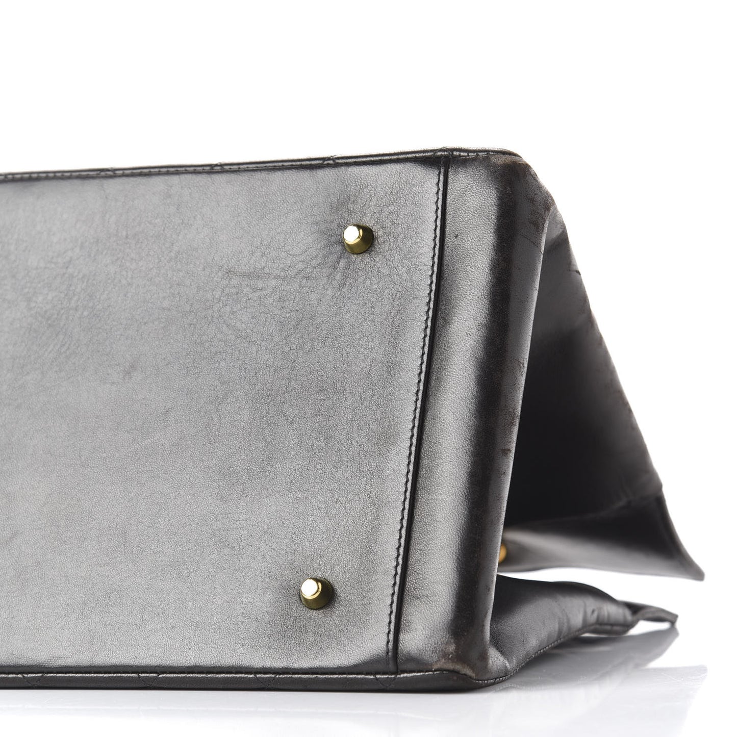 Lambskin Quilted Tote Black