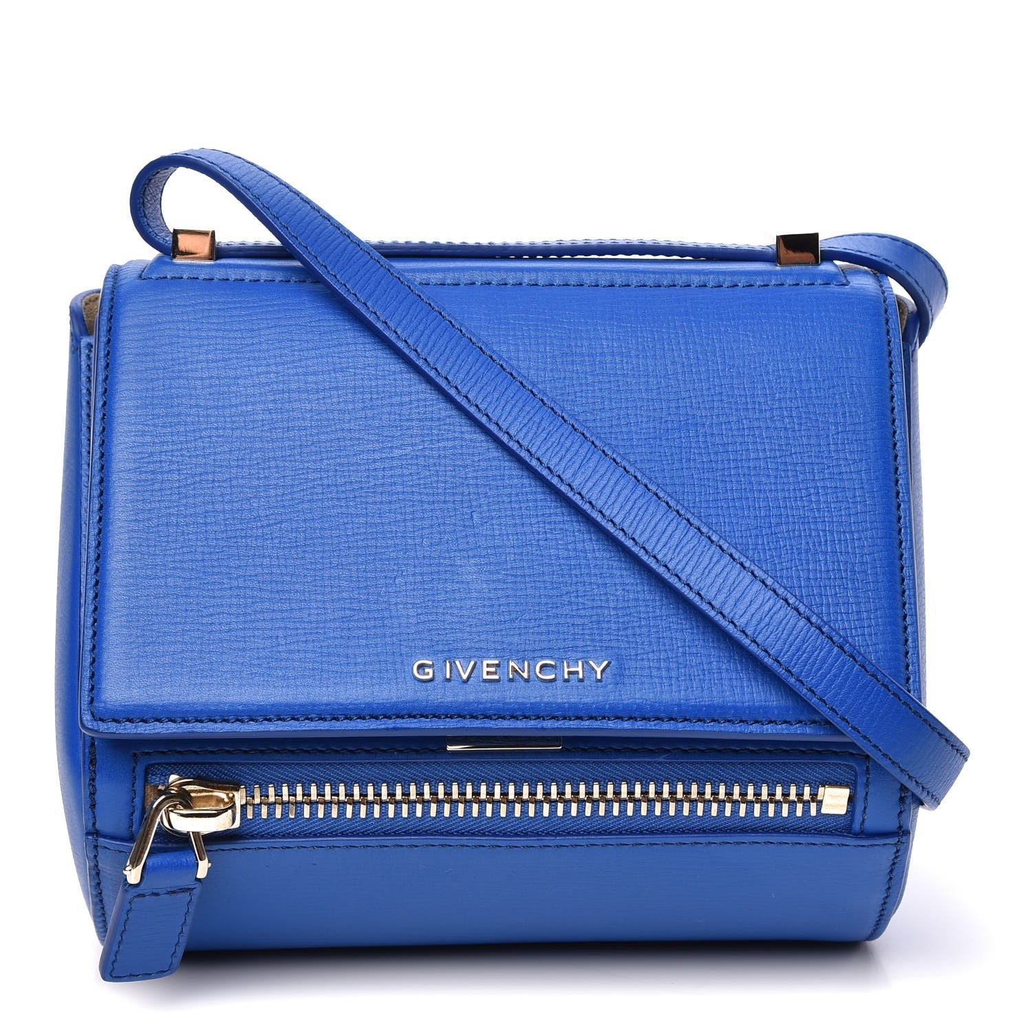 Givenchy Textured Calfskin Mini Pandora Box Crossbody Bag Indigo Blue 1 of 9