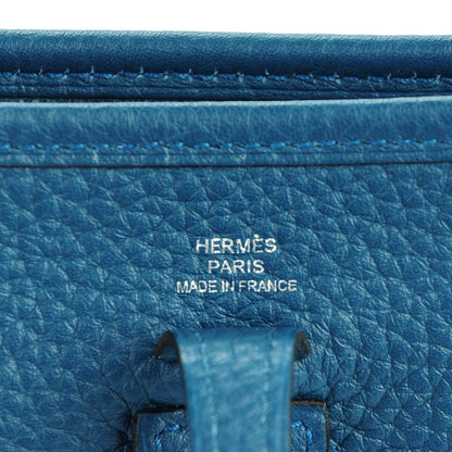 Hermes Taurillon Clemence Amazone Evelyne TPM Colvert Bleu Atoll 3 of 11