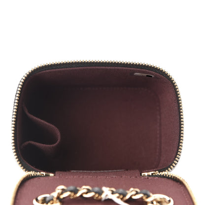 Chanel Caviar Quilted Mini Vanity Case With Chain Black 5 of 11