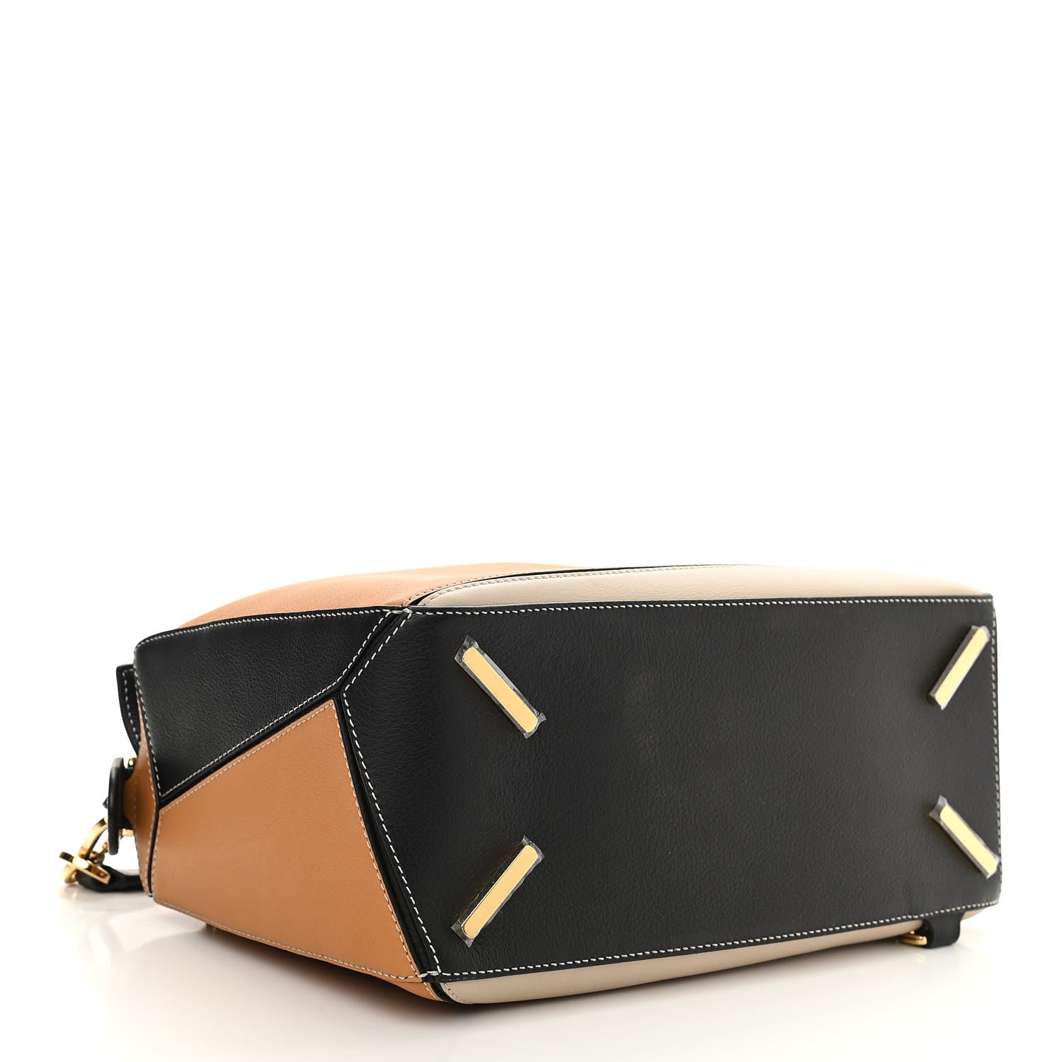 Loewe Grained Calfskin Medium Puzzle Bag Amber Light Oat 4 of 10