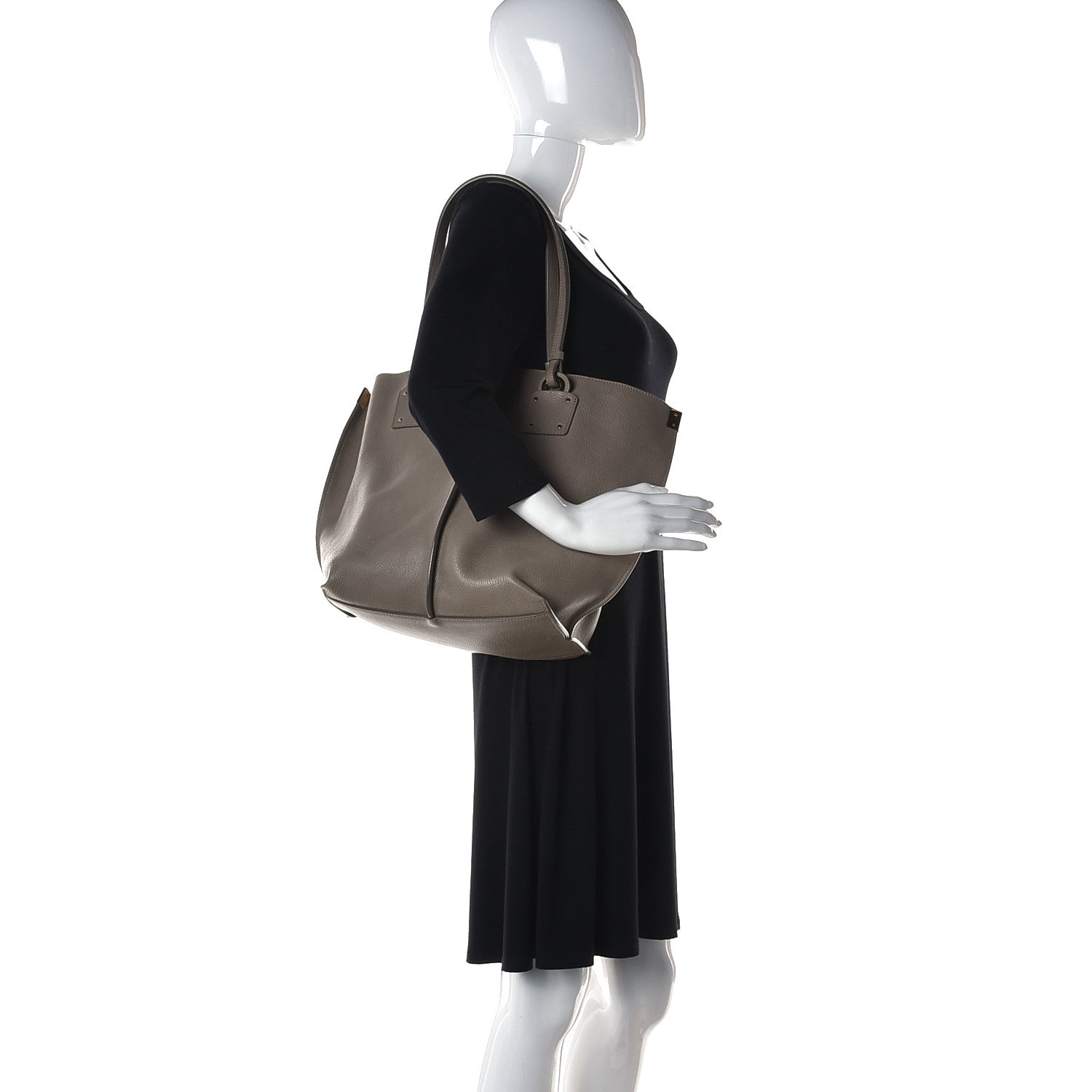 Chloe Smooth Calfskin Medium Vick Tote Motty Grey 2 of 12