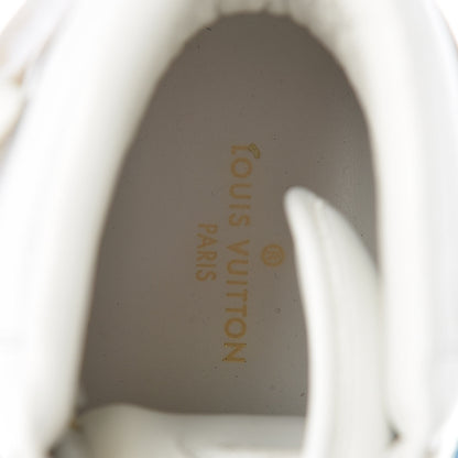 Louis Vuitton Calfskin Monogram Denim Rivoli High Top Sneakers 7.5 White 9 of 16