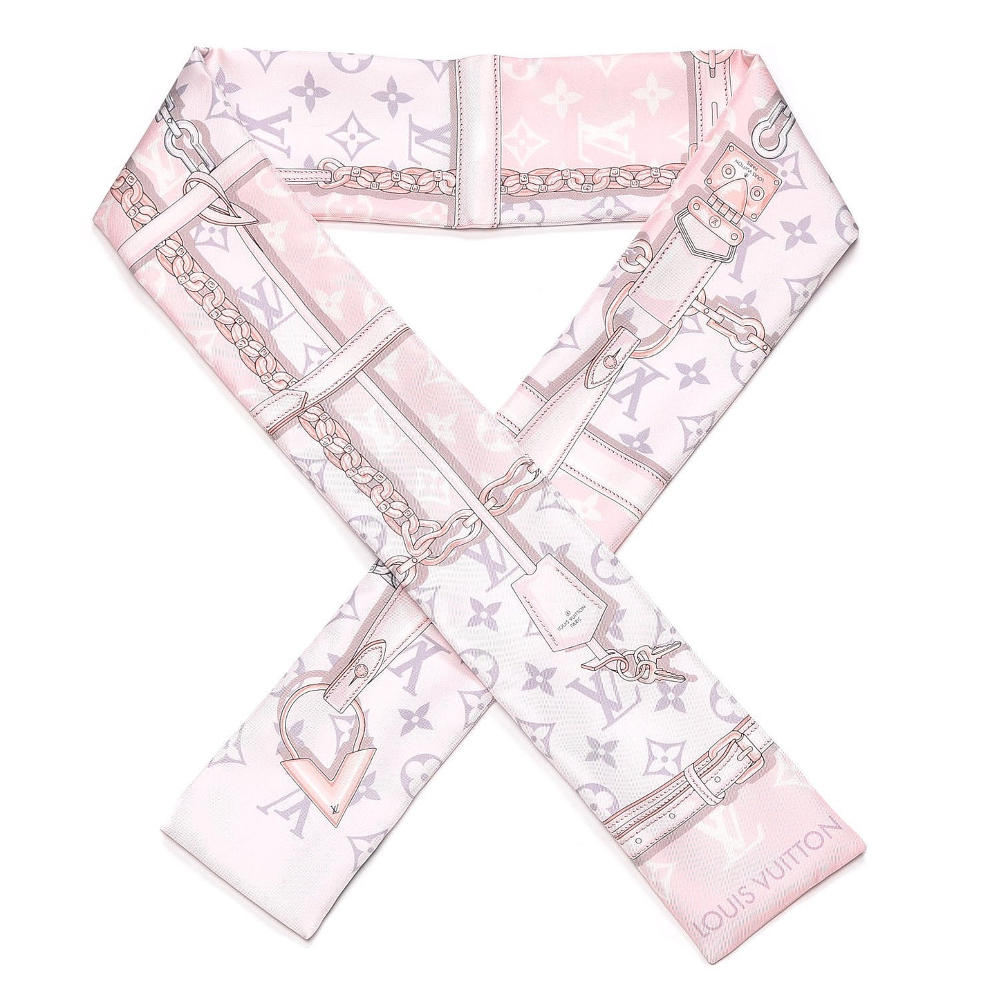 Silk Monogram Confidential Bandeau Light Pink