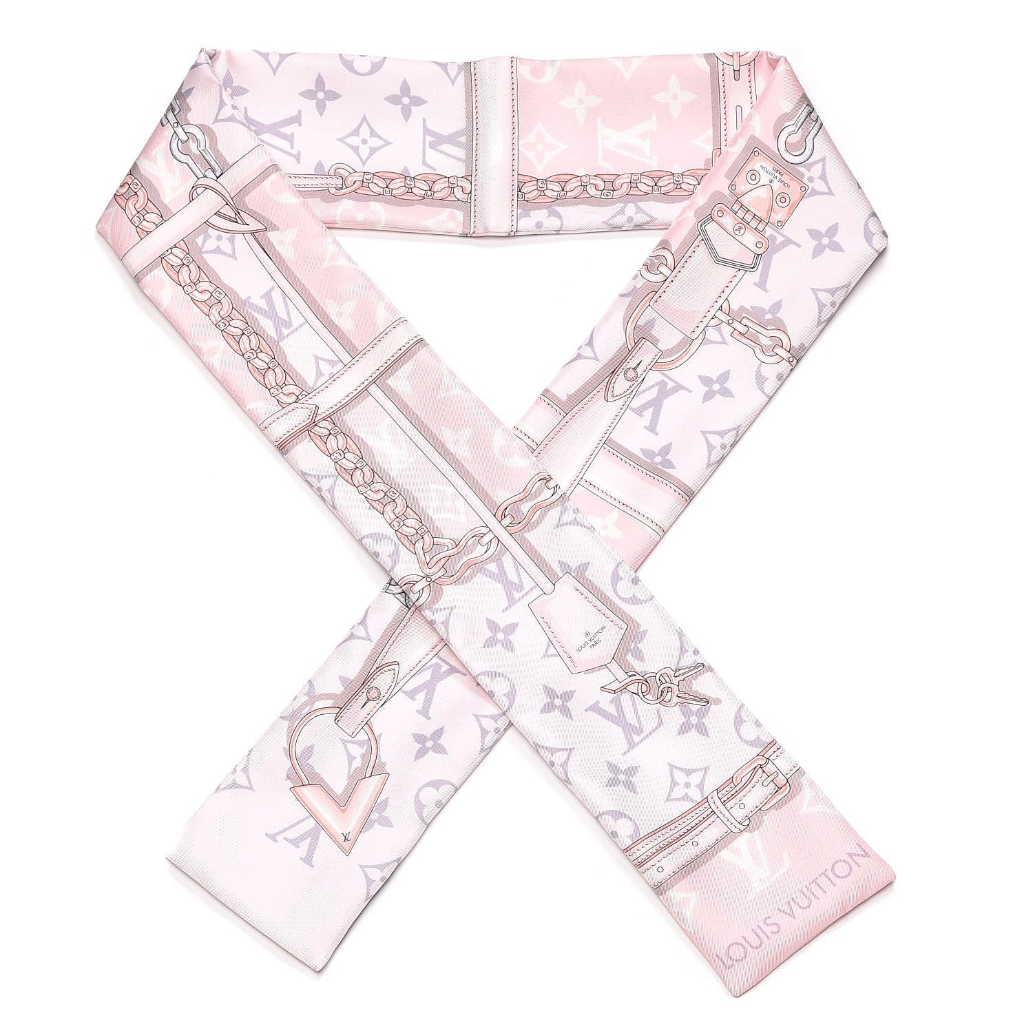 Louis Vuitton Silk Monogram Confidential Bandeau Light Pink 1 of 5